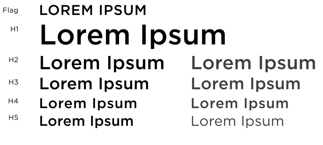 Redefined type styles