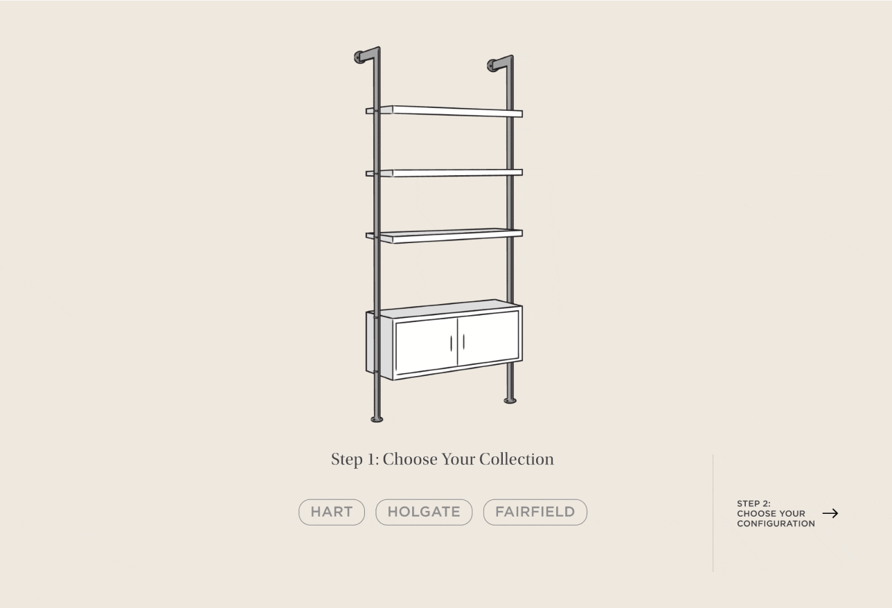 Modular Shelving Interactive Builder - Hero
